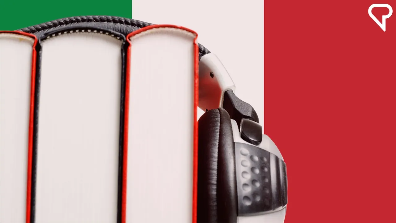 Italian books and headphones
