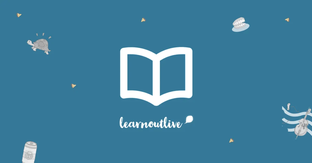 Logo for learnoutlive, a website with German books and short stories for German language learners 