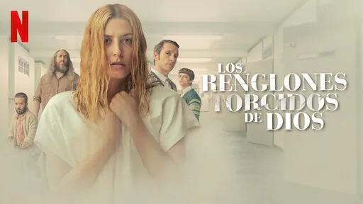 A movie poster for the Spanish film Los renglones torcidos de Dios